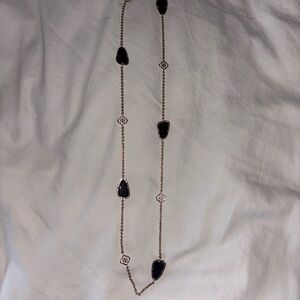 Kendra Scott Elegant Black and Gold Necklace